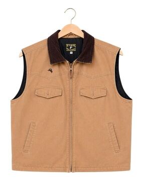 Wyoming Traders Cody Concealed Carry Canvas Vest XXL Tan Outdoor Corduroy Collar
